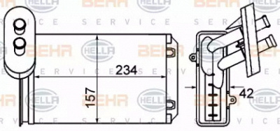 HELLA 8fh351001611 -  Теплообменник, отопление салона