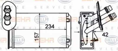 HELLA 8fh351001621 -  Теплообменник, отопление салона