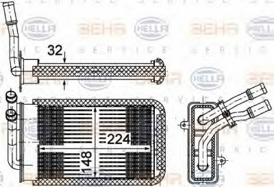 HELLA 8fh351002141 -  Теплообменник, отопление салона