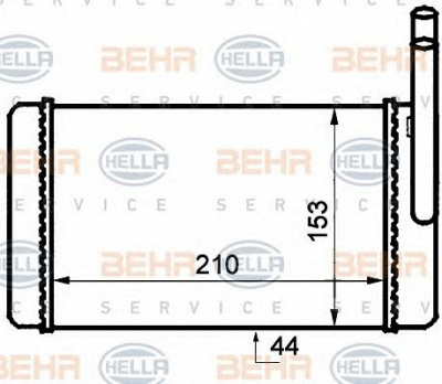 HELLA 8fh351024201 -  Теплообменник, отопление салона