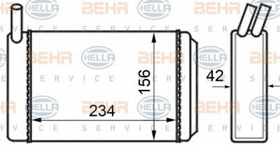 HELLA 8fh351024211 -  Теплообменник, отопление салона