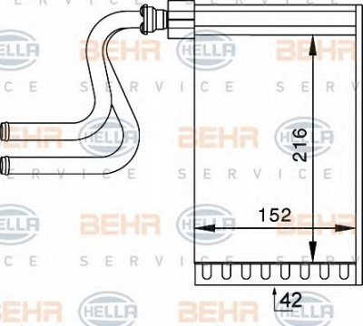HELLA 8fh351024261 -  Теплообменник, отопление салона
