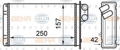 HELLA 8fh351024291 -  Теплообменник, отопление салона