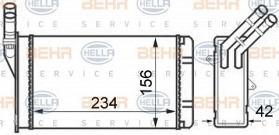 HELLA 8fh351024301 -  Теплообменник, отопление салона