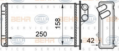 HELLA 8fh351024331 -  Теплообменник, отопление салона