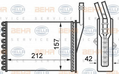 HELLA 8fh351024351 -  Теплообменник, отопление салона