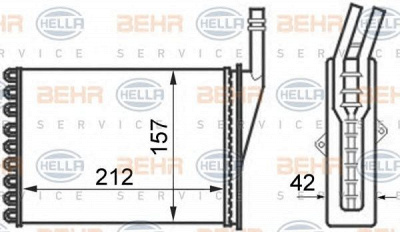 HELLA 8fh351024361 -  Теплообменник, отопление салона