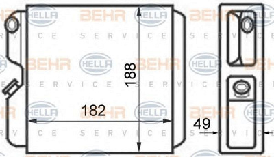 HELLA 8fh351024371 -  Теплообменник, отопление салона