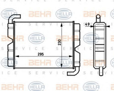 HELLA 8fh351024381 -  Теплообменник, отопление салона