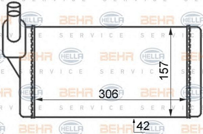 HELLA 8fh351024401 -  Теплообменник, отопление салона