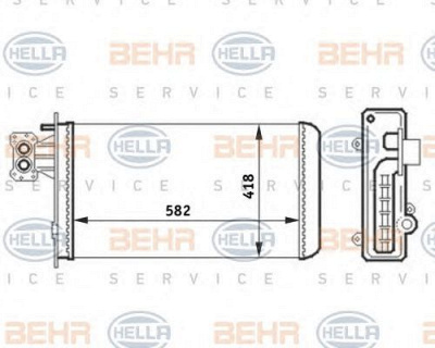 HELLA 8fh351024451 -  Теплообменник, отопление салона