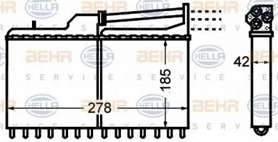 HELLA 8fh351308061 -  Теплообменник, отопление салона