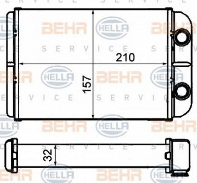 HELLA 8fh351308231 -  Теплообменник, отопление салона