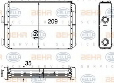 HELLA 8fh351308251 -  Теплообменник, отопление салона