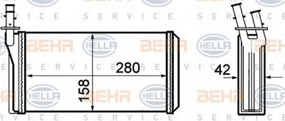HELLA 8fh351308401 -  Теплообменник, отопление салона