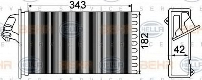 HELLA 8fh351308431 -  Теплообменник, отопление салона