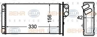 HELLA 8fh351308521 -  Теплообменник, отопление салона