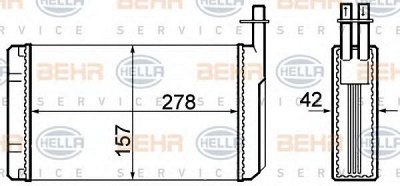HELLA 8fh351308661 -  Теплообменник, отопление салона