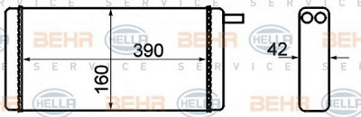 HELLA 8fh351308731 -  Теплообменник, отопление салона