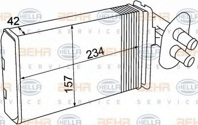 HELLA 8fh351308741 -  Теплообменник, отопление салона