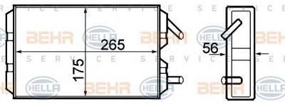 HELLA 8fh351308751 -  Теплообменник, отопление салона