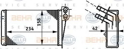 HELLA 8fh351311031 -  Теплообменник, отопление салона