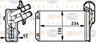 HELLA 8fh351311041 -  Теплообменник, отопление салона