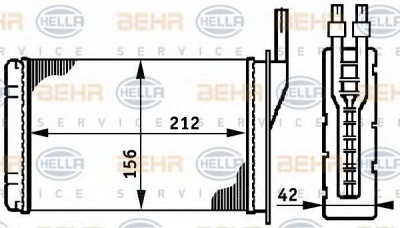 HELLA 8fh351311051 -  Теплообменник, отопление салона