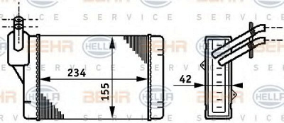 HELLA 8fh351311061 -  Теплообменник, отопление салона
