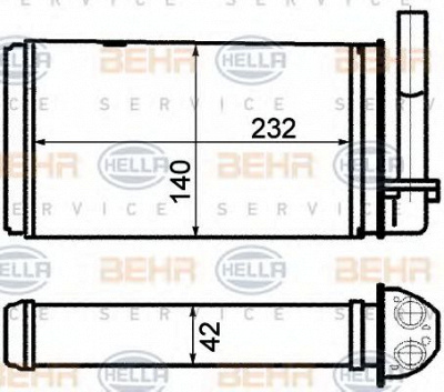 HELLA 8fh351311071 -  Теплообменник, отопление салона