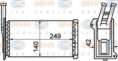 HELLA 8fh351311081 -  Теплообменник, отопление салона