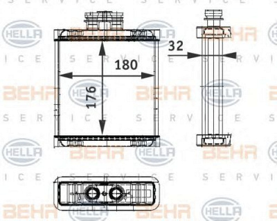 HELLA 8fh351311111 -  Теплообменник, отопление салона