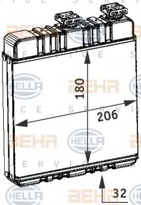HELLA 8fh351311141 -  Теплообменник, отопление салона