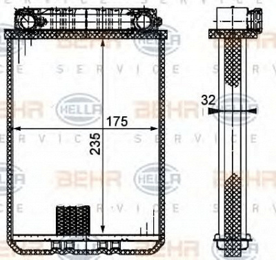 HELLA 8fh351311181 -  Теплообменник, отопление салона