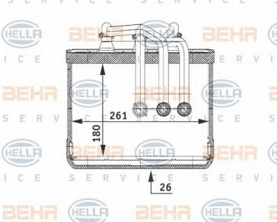 HELLA 8fh351311211 -  Теплообменник, отопление салона
