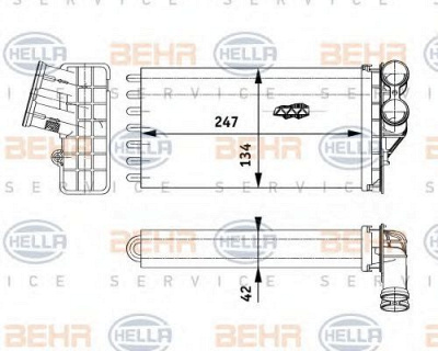 HELLA 8fh351311261 -  Теплообменник, отопление салона