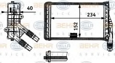 HELLA 8fh351311311 -  Теплообменник, отопление салона