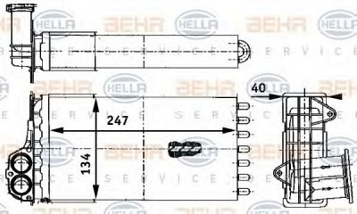 HELLA 8fh351311341 -  Теплообменник, отопление салона