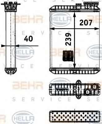 HELLA 8fh351311391 -  Теплообменник, отопление салона