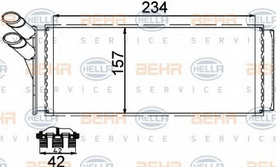 HELLA 8fh351311424 -  Теплообменник, отопление салона