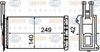 HELLA 8fh351311571 -  Теплообменник, отопление салона