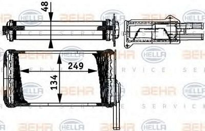 HELLA 8fh351311581 -  Теплообменник, отопление салона