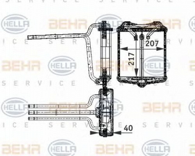 HELLA 8fh351311601 -  Теплообменник, отопление салона