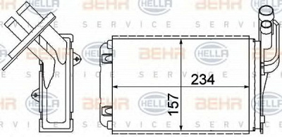 HELLA 8fh351311631 -  Теплообменник, отопление салона