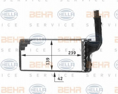 HELLA 8fh351311651 -  Теплообменник, отопление салона