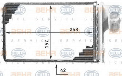 HELLA 8fh351311671 -  Теплообменник, отопление салона