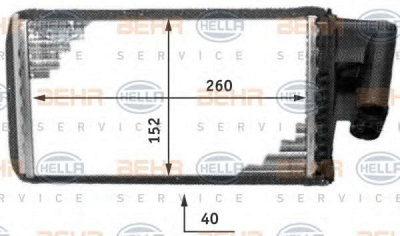 HELLA 8fh351311701 -  Теплообменник, отопление салона