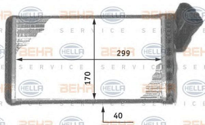 HELLA 8fh351311731 -  Теплообменник, отопление салона