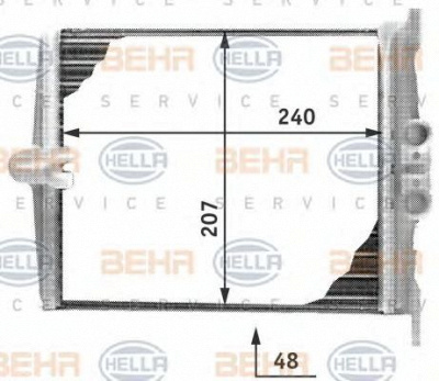 HELLA 8fh351311741 -  Теплообменник, отопление салона