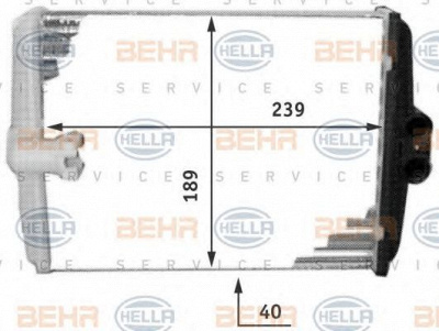 HELLA 8fh351311761 -  Теплообменник, отопление салона